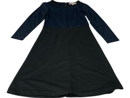 Dress Casual Midi By Loft In Black & Blue, Size: Sp Online now