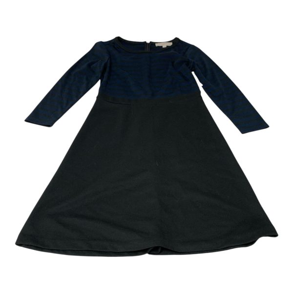 Dress Casual Midi By Loft In Black & Blue, Size: Sp Online now