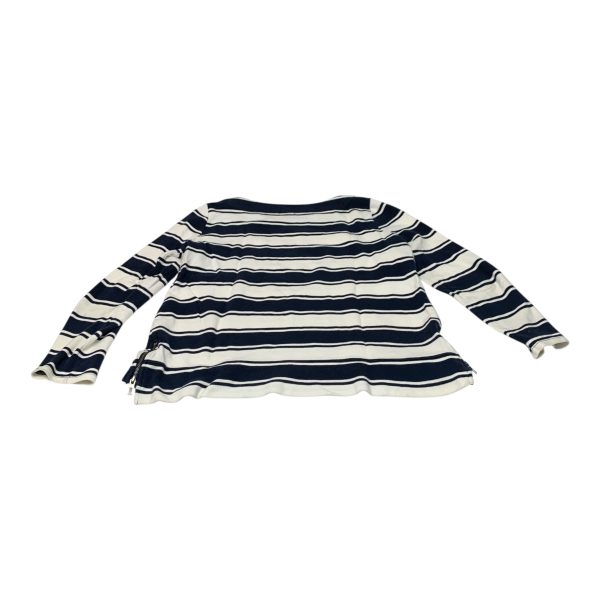 Top Long Sleeve By Talbots In Blue & White, Size: Mp For Cheap