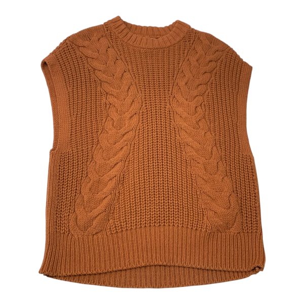 Vest Sweater By A New Day In Brown, Size: L Cheap