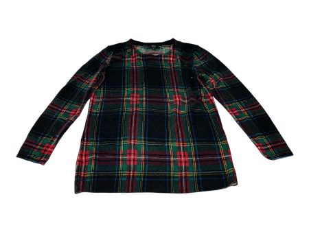 Top Long Sleeve By J. Crew In Plaid Pattern, Size: S Online Hot Sale