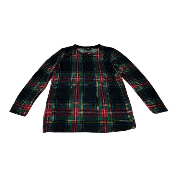 Top Long Sleeve By J. Crew In Plaid Pattern, Size: S Online Hot Sale