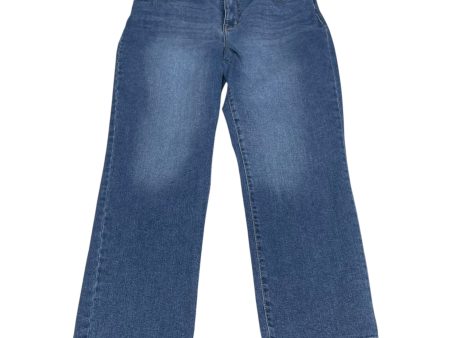 Jeans Straight By Crown And Ivy In Blue Denim, Size: 12 Supply