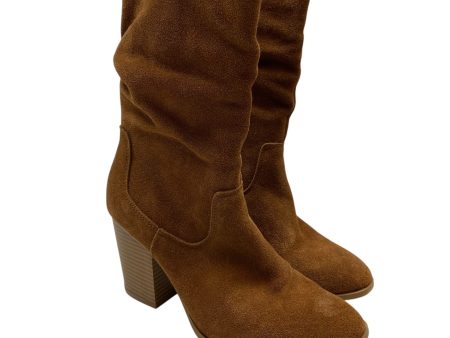 Boots Mid-calf Heels By Crown And Ivy In Brown, Size: 7.5 For Sale