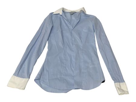 Top Long Sleeve By H&m In Blue, Size: Xs Supply