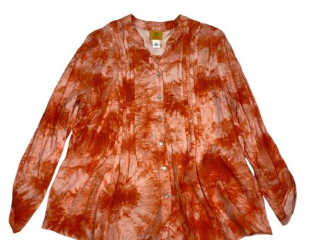 Top Long Sleeve By Ruby Rd In Orange, Size: Xl For Sale