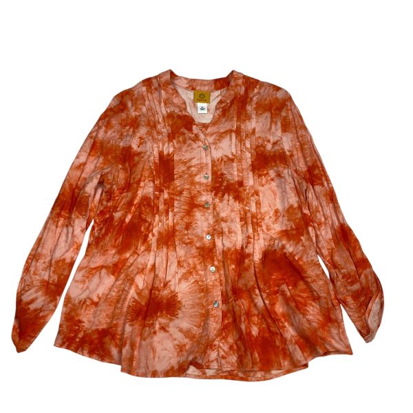 Top Long Sleeve By Ruby Rd In Orange, Size: Xl For Sale