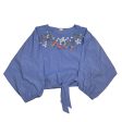 Top Long Sleeve By Cupio In Blue & Brown, Size: Xl Fashion