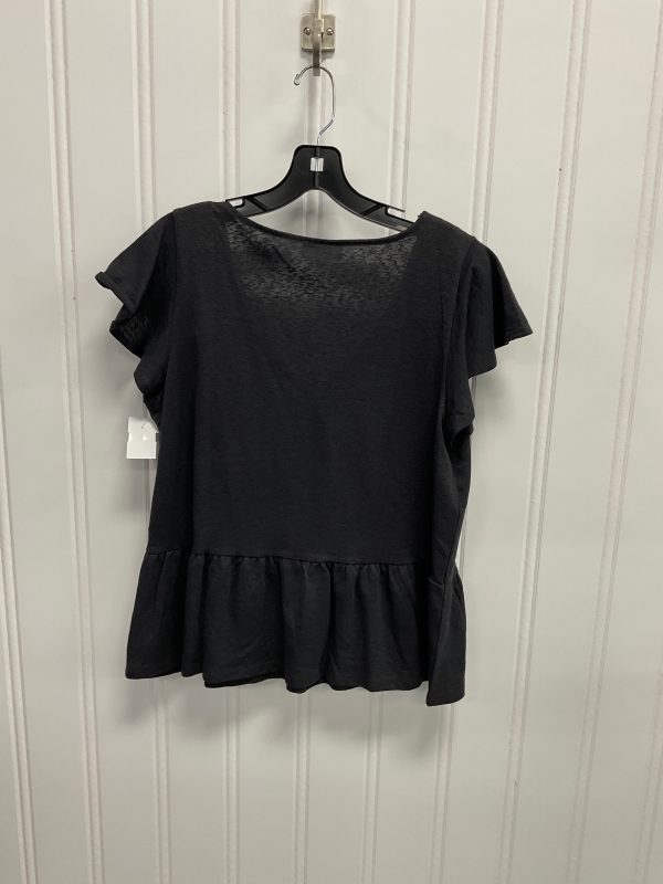 Top Short Sleeve By Loft In Grey, Size: M Discount