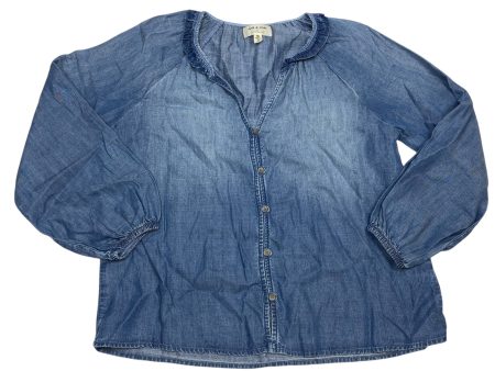 Top Long Sleeve By Cloth & Stone In Blue, Size: S Hot on Sale