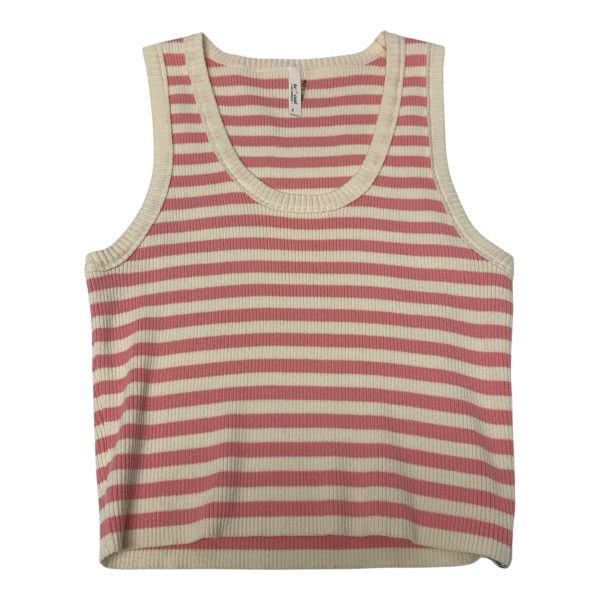 Top Sleeveless By Clothes Mentor In Cream & Pink, Size: M Online now