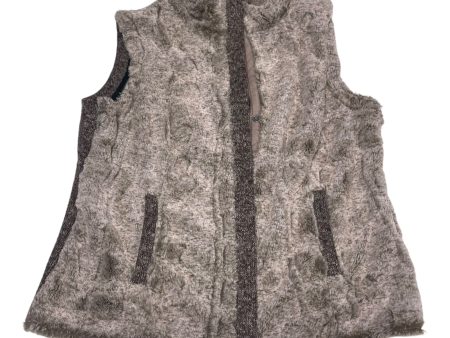 Vest Faux Fur & Sherpa By Tribal In Brown, Size: L Online now