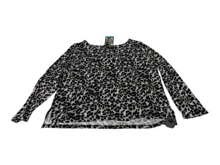 Top Long Sleeve By Mario Serrani In Animal Print, Size: Xl on Sale