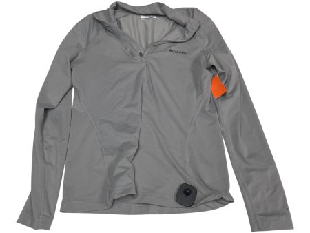 Athletic Top Long Sleeve Collar By Columbia In Grey, Size: S For Sale