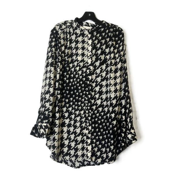 Top Long Sleeve By H&m In Black & Cream, Size: Xl Online now