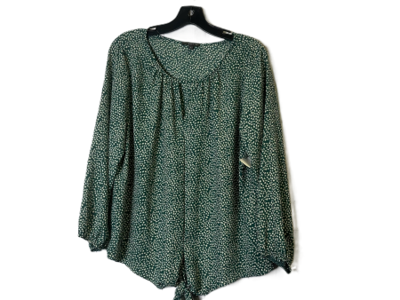 Top Long Sleeve By Vince Camuto In Green, Size: 2x Cheap