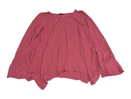 Top Long Sleeve By Adrianna Papell In Pink, Size: M Cheap