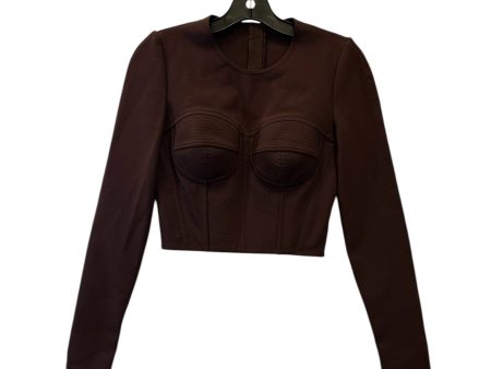 Top Long Sleeve Designer By Dolce And Gabbana In Brown, Size: S Discount