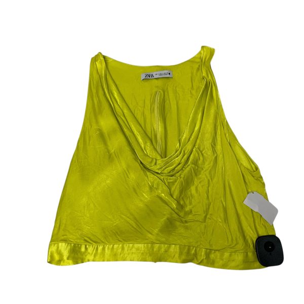 Top Sleeveless By Zara In Green, Size: L Fashion