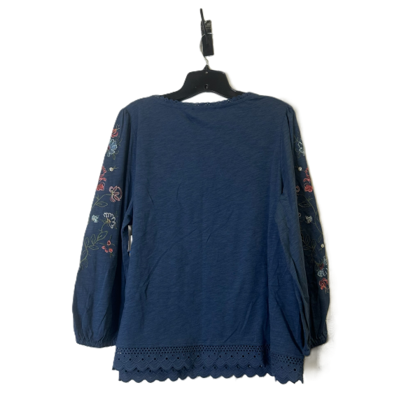 Top Long Sleeve By Rafaella In Blue, Size: Xl For Discount