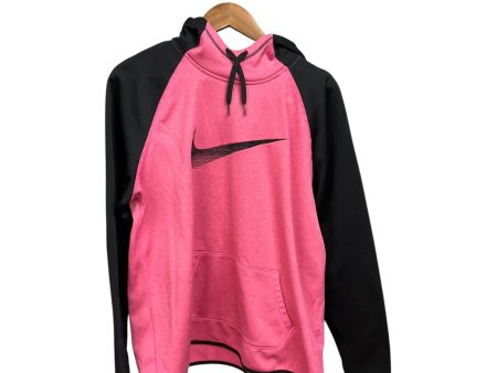 Athletic Sweatshirt Hoodie By Nike Apparel In Black & Pink, Size: Xl Online now