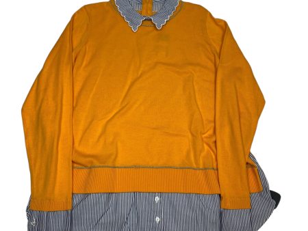 Top Long Sleeve By Crown And Ivy In Orange, Size: Xxl Online now