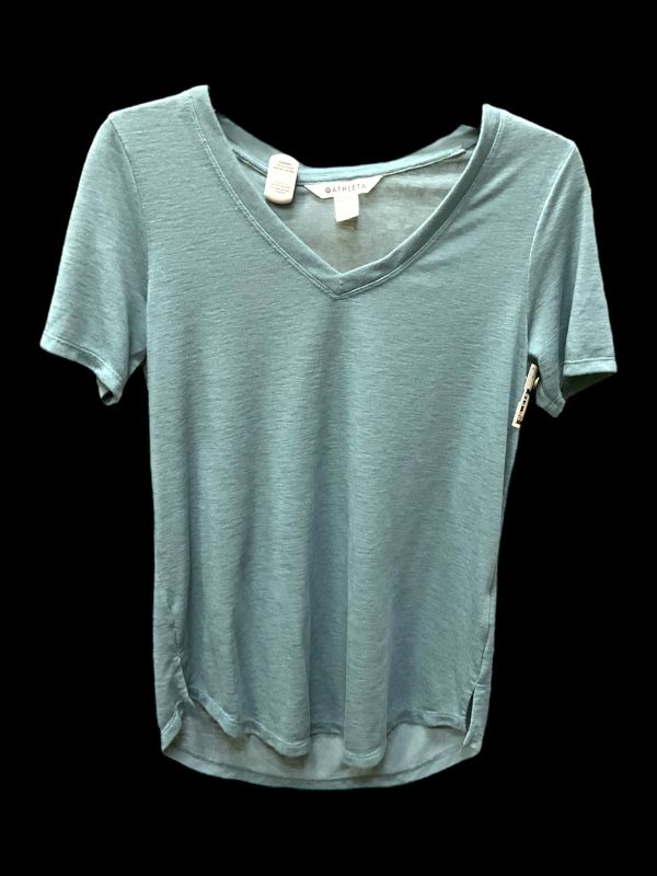 Top Short Sleeve By Athleta In Blue, Size: S Cheap