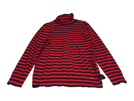 Top Long Sleeve By Tommy Hilfiger In Striped Pattern, Size: L For Cheap