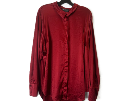 Top Long Sleeve By Langenis In Red, Size: 24 on Sale