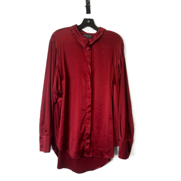 Top Long Sleeve By Langenis In Red, Size: 24 on Sale