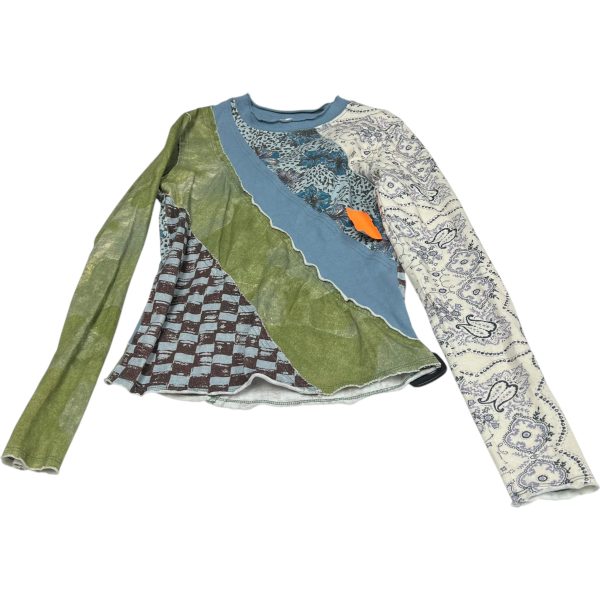 Top Long Sleeve By We The Free In Blue & Green, Size: S Fashion