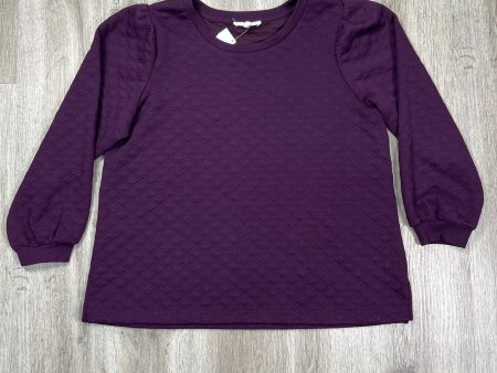 Purple Top Long Sleeve Workshop, Size 1x Online Hot Sale