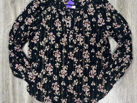 Black Top Long Sleeve Loft, Size Xs Hot on Sale