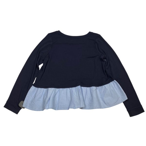 Top Long Sleeve By Crown And Ivy In Navy, Size: Xlp Online Sale