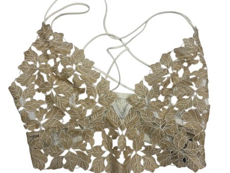 Bralette By Free People In Gold & White, Size: Xs on Sale