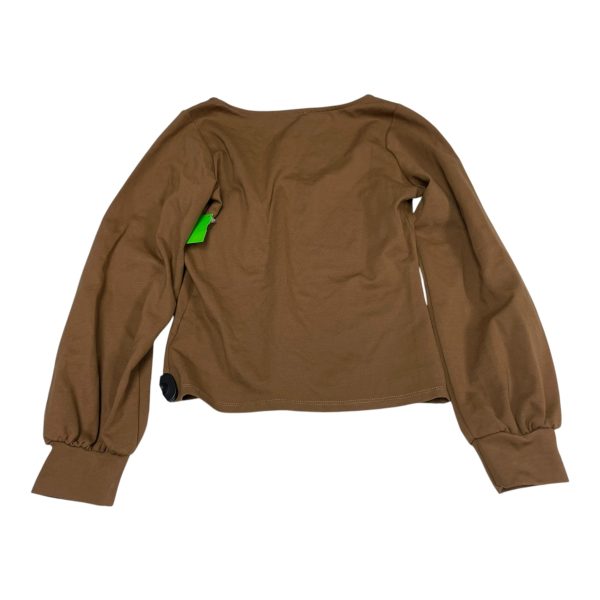 Top Long Sleeve By Sage In Brown, Size: L on Sale