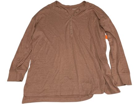 Top Long Sleeve By Abercrombie And Fitch In Brown, Size: L Supply