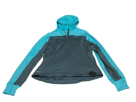 Athletic Sweatshirt Hoodie By Nike Apparel In Blue & Grey, Size: M Fashion