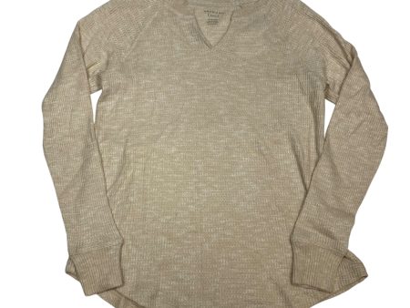 Top Long Sleeve By American Eagle In Tan, Size: Xs Cheap