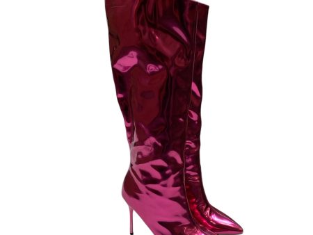 Boots Knee Heels By Liliana In Pink, Size: 11 Hot on Sale