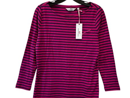 Top Long Sleeve By Vineyard Vines In Blue & Pink, Size: M Supply