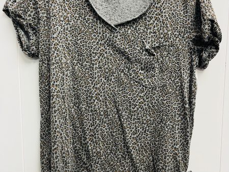 Top Short Sleeve By Anthropologie In Grey, Size: M For Discount