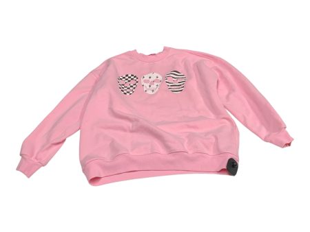 Sweatshirt Crewneck By Pink Lily In Pink, Size: S For Sale