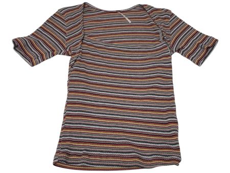 Top Short Sleeve By Free People In Striped Pattern, Size: M For Discount