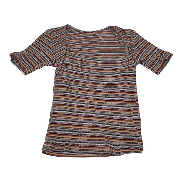 Top Short Sleeve By Free People In Striped Pattern, Size: M For Discount