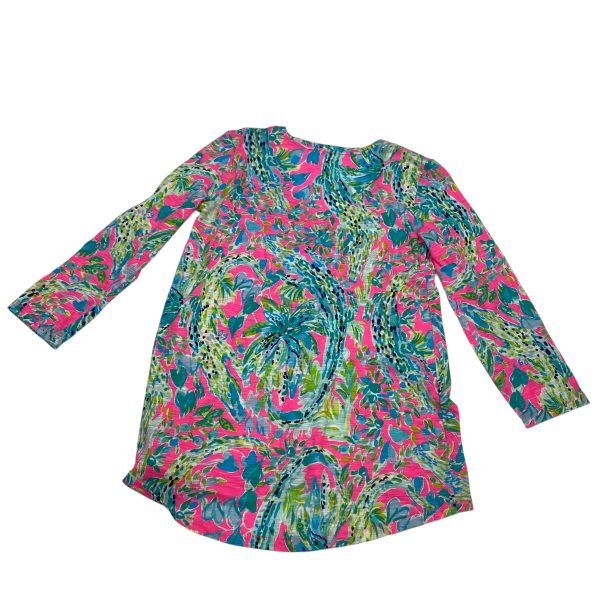 Top Long Sleeve Designer By Lilly Pulitzer In Blue & Pink, Size: Xxs For Sale