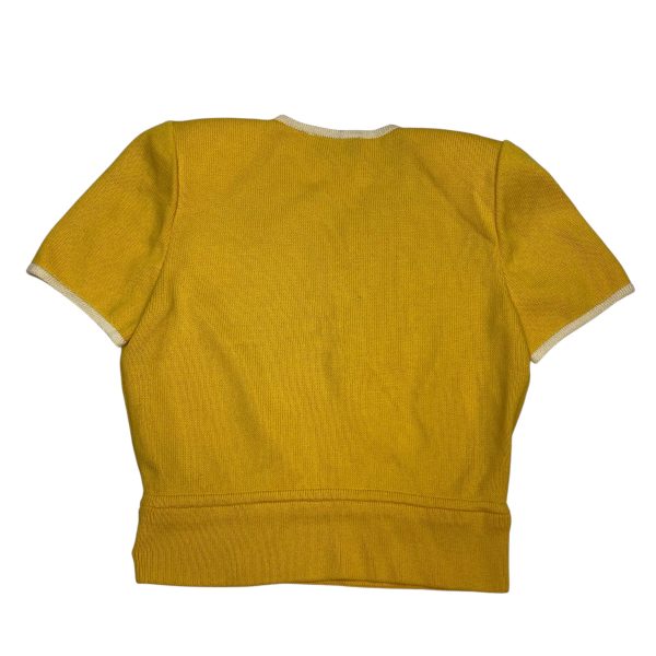 Top Short Sleeve Designer By St John Collection In Yellow, Size: M Online