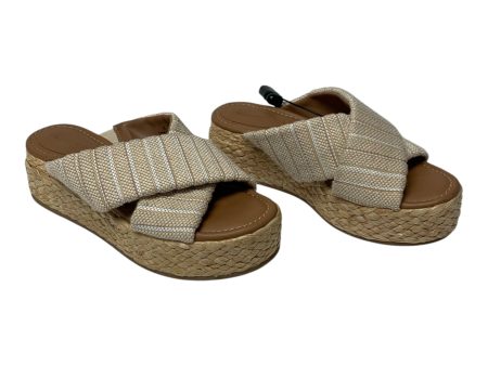 Sandals Heels Platform By Universal Thread In Beige, Size: 8 Discount