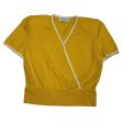 Top Short Sleeve Designer By St John Collection In Yellow, Size: M Online