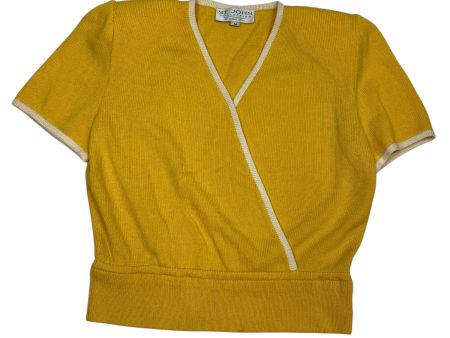 Top Short Sleeve Designer By St John Collection In Yellow, Size: M Online